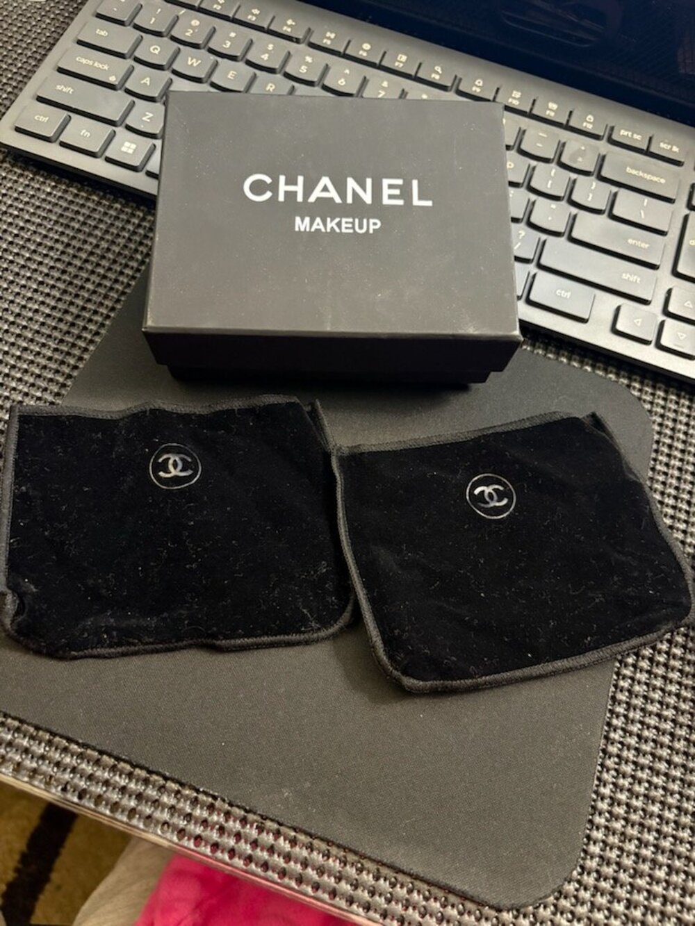 (2) Chanel Velvet Small Pouch